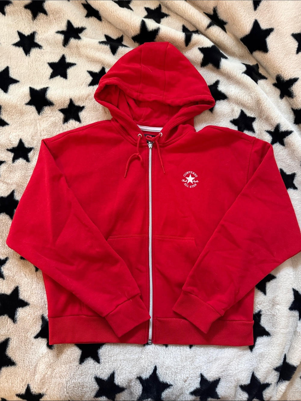 Women’s Converse Red Zip-Up Hoodie